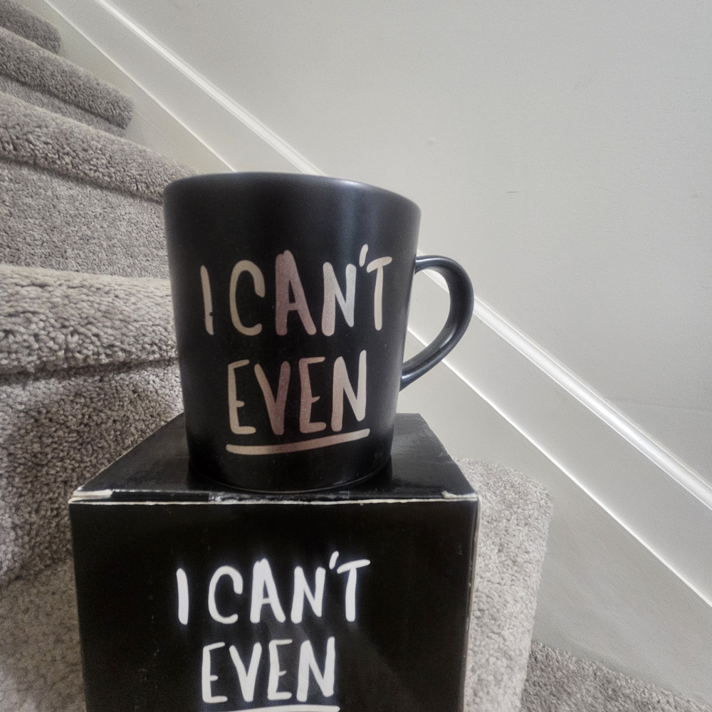 Chic Black Mug with Humorous Text